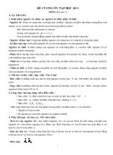 Đề cương ôn tập học kì 1 môn Hoa hoc lớp 8